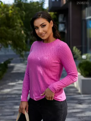 Рожевий топ №7 із візерунком