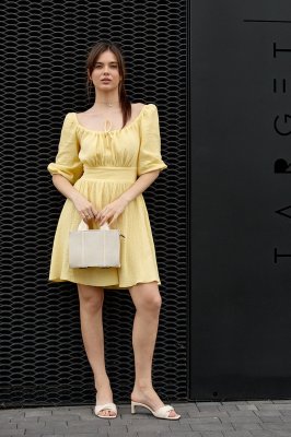 Муслиновое платье 1406.2 желтое