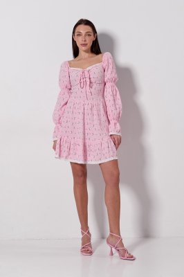 Муслиновое платье 1435.2 розовое