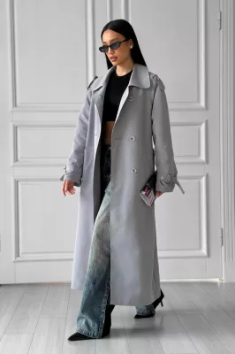 Тренч Хейла Сіро-блакитний