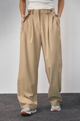 Класичні штани - 202349 світло-коричневі