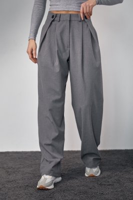 Класичні штани - 202349 темно-сірі