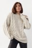 В'язаний светр з косами oversize 231198 бежевий