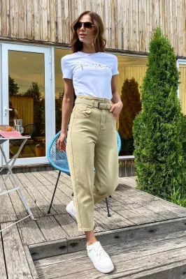 Джинси банани S8221.4733 кавовий