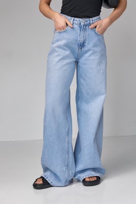 Жіночі джинси wide leg - 53300 блакитний