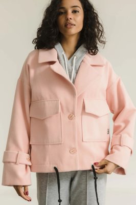 Укорочене пальто 2141.5629 рожевий