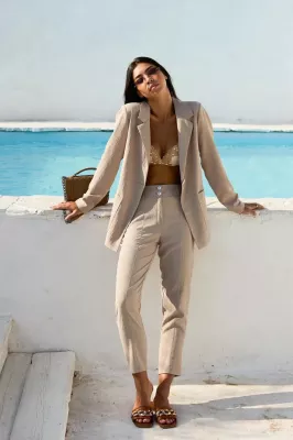 Брючний костюм 1320.4808 кавовий