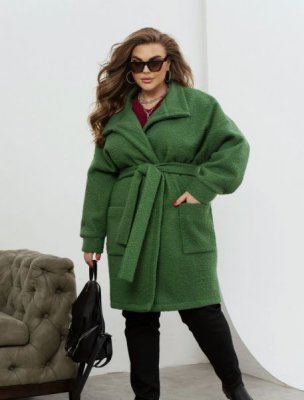 Кардиган-пальто 2500 зеленый