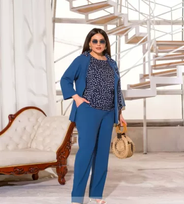 Костюм тройка 1494 джинсовый