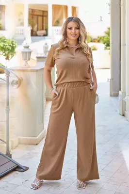 Костюм Гларус с футболкой-поло (кэмел)