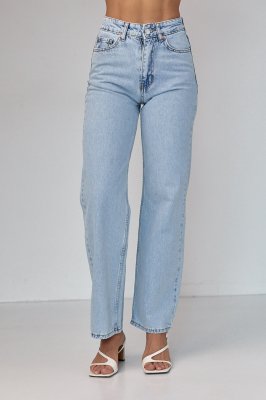 Женские прямые джинсы Straight - 90119 голубые