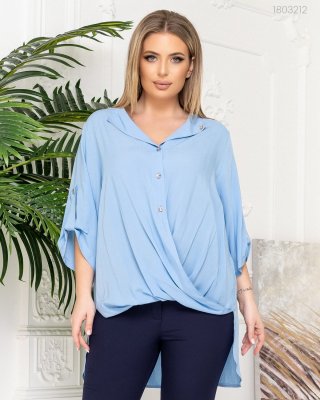 Анкара-жіноча блузка (Блакитний)