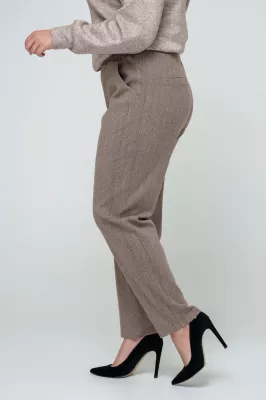 Брюки жіночі плюс сайз Лінда капучіно