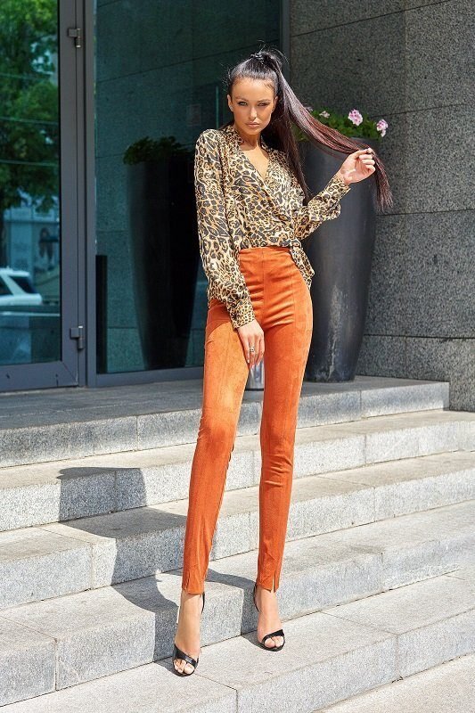Стильная блуза Кейли коричневый