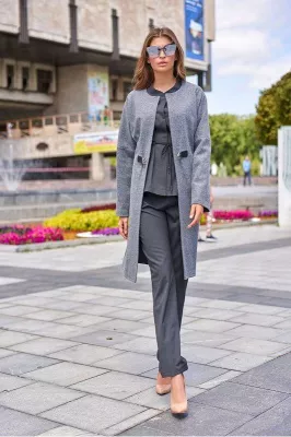 Полегшене пальто Джессі темно-сірий