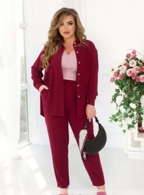 Стильный костюм 2370 фуксия