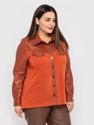Сорочка " Ельба "(теракотовий)