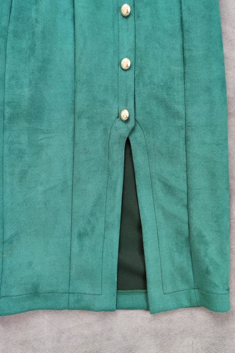 Сукня з еко-замші 51370 Зелена