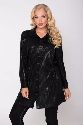 Сорочка з куліскою Дейзі чорна