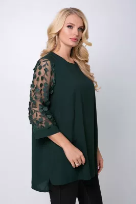 Ошатна туніка Фаїна зелена