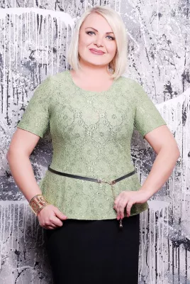 Блуза Паула оливкова