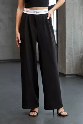 Брюки палаццо черного цвета 4289