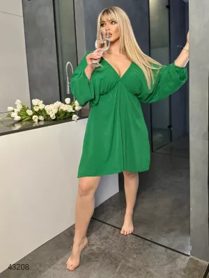 Вечернее коктельное платье 43208 зеленое
