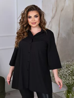 Жіноча сорочка великих розмірів 42538 чорний