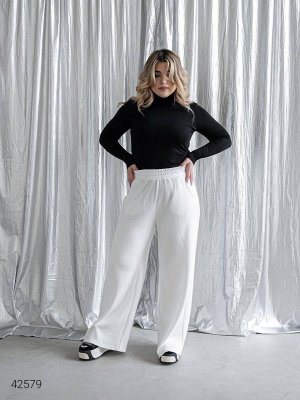 Жіночі штани великих розмірів 42579 білий
